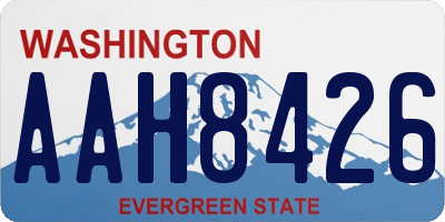 WA license plate AAH8426