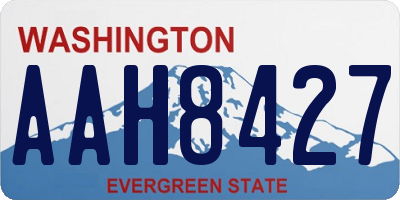 WA license plate AAH8427
