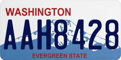 WA license plate AAH8428