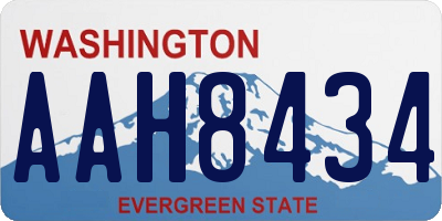 WA license plate AAH8434