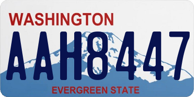 WA license plate AAH8447