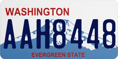 WA license plate AAH8448