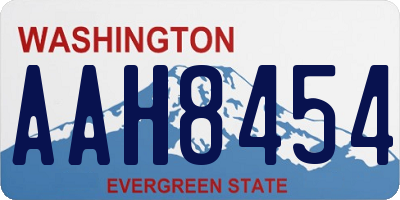WA license plate AAH8454