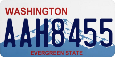 WA license plate AAH8455