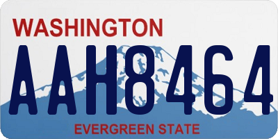 WA license plate AAH8464