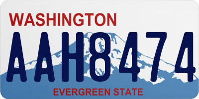 WA license plate AAH8474