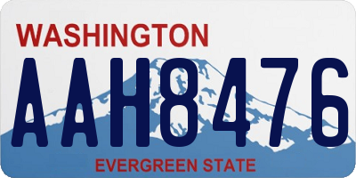 WA license plate AAH8476