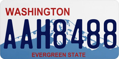 WA license plate AAH8488