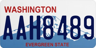 WA license plate AAH8489