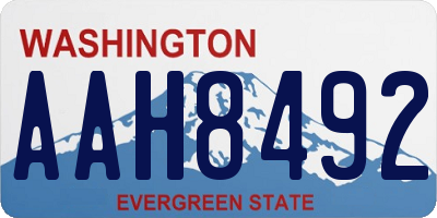 WA license plate AAH8492