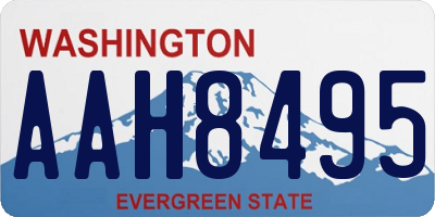 WA license plate AAH8495