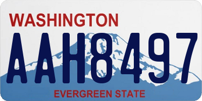 WA license plate AAH8497