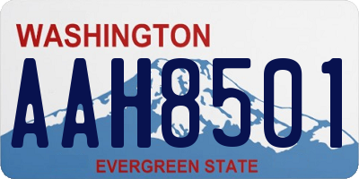 WA license plate AAH8501