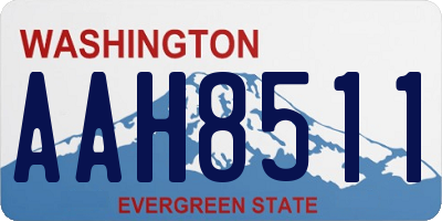 WA license plate AAH8511