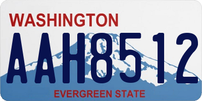 WA license plate AAH8512