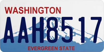 WA license plate AAH8517