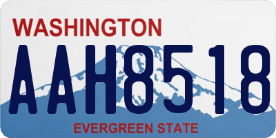 WA license plate AAH8518
