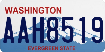 WA license plate AAH8519