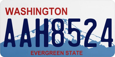 WA license plate AAH8524