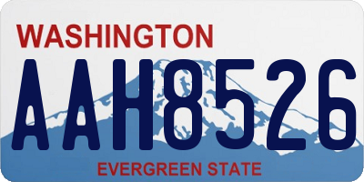 WA license plate AAH8526