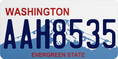 WA license plate AAH8535
