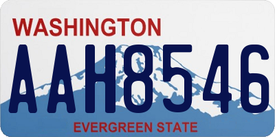 WA license plate AAH8546