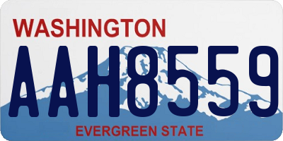 WA license plate AAH8559