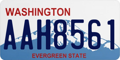 WA license plate AAH8561