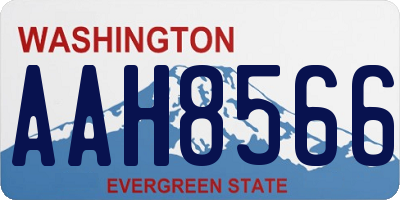 WA license plate AAH8566
