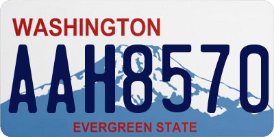 WA license plate AAH8570