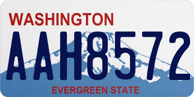 WA license plate AAH8572