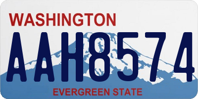 WA license plate AAH8574