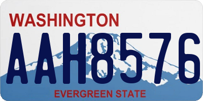 WA license plate AAH8576