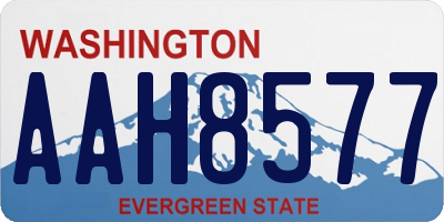 WA license plate AAH8577