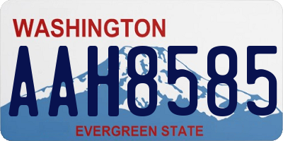 WA license plate AAH8585
