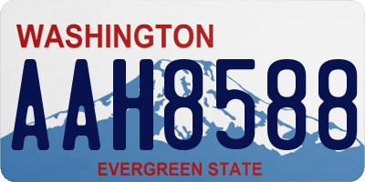 WA license plate AAH8588