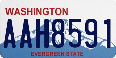 WA license plate AAH8591