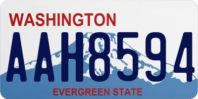 WA license plate AAH8594