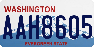 WA license plate AAH8605