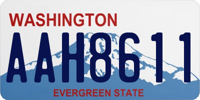 WA license plate AAH8611