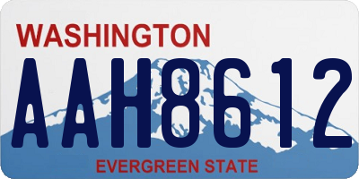 WA license plate AAH8612