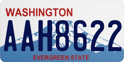 WA license plate AAH8622