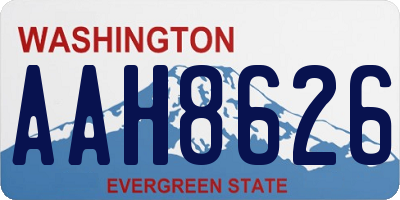 WA license plate AAH8626