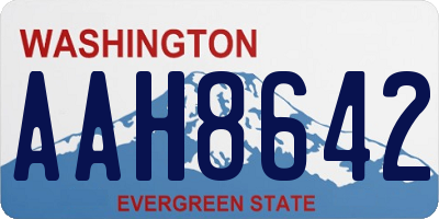 WA license plate AAH8642