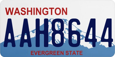 WA license plate AAH8644