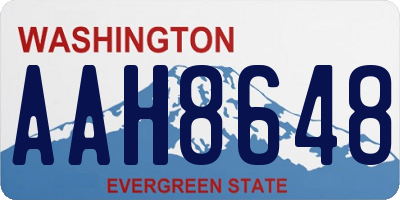 WA license plate AAH8648