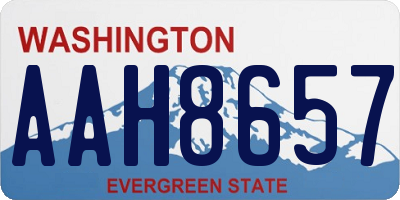 WA license plate AAH8657