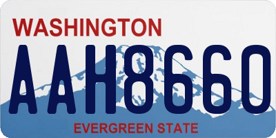 WA license plate AAH8660