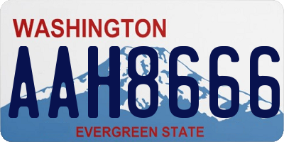 WA license plate AAH8666