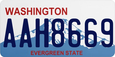 WA license plate AAH8669